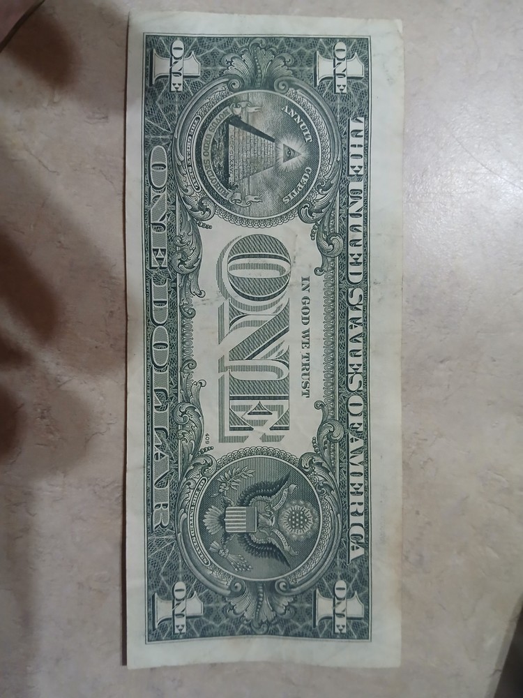 1995 Federal Reserve Error Note,Misalignment On Reverse And Overprint On Obverse