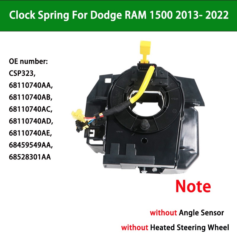 Spiral Cable Clock Spring For Dodge RAM 1500 2013 2014 2015 2016 2017 2018- 2022