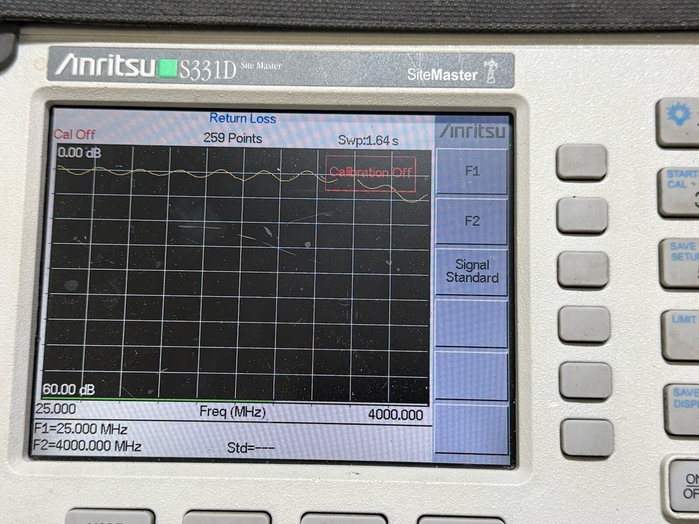 Anritsu S331D: Site Master, Version 5.34 W/ Carry Case. Needs Calibration