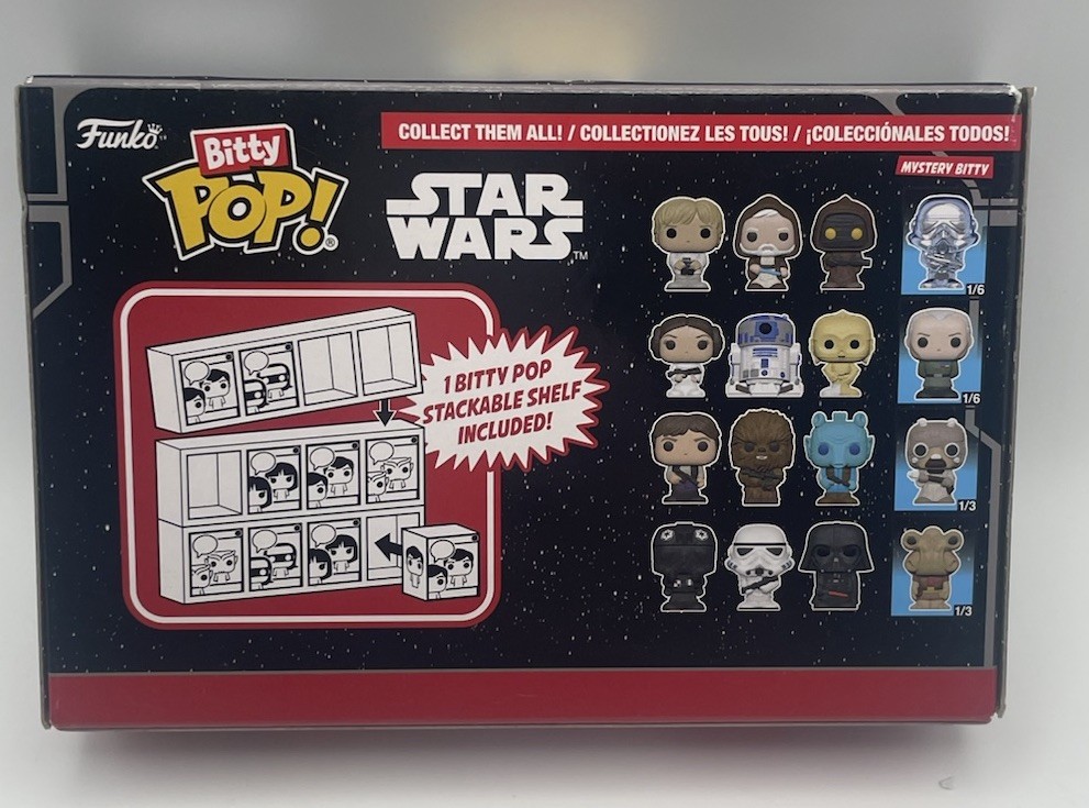Funko Starwars Bitty Pops 4 Packs 3 Select Characters/Mystery One New🔥