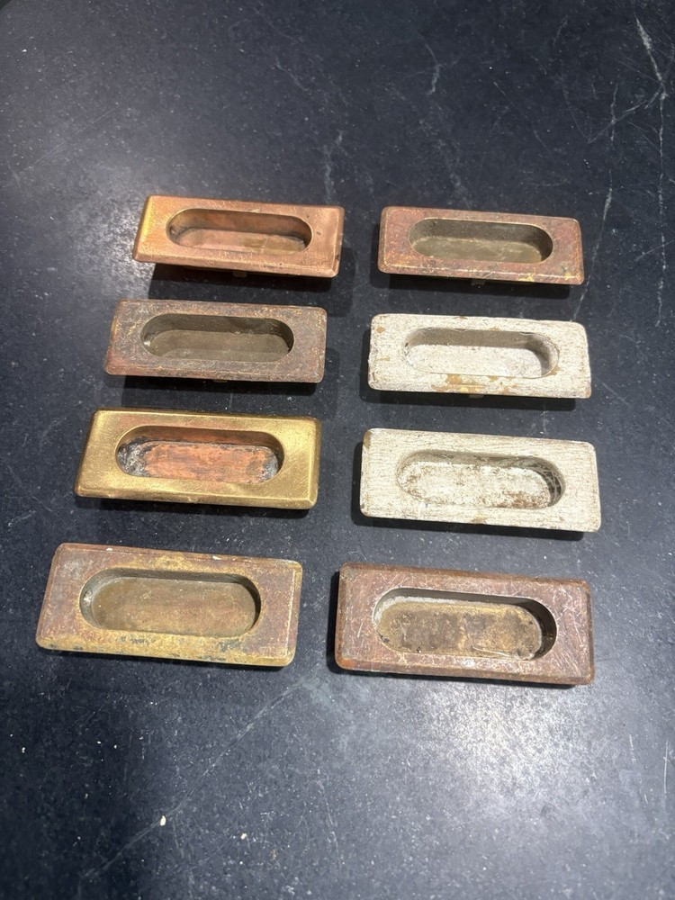 Eight Antique Brass/bronze Sash Pulls