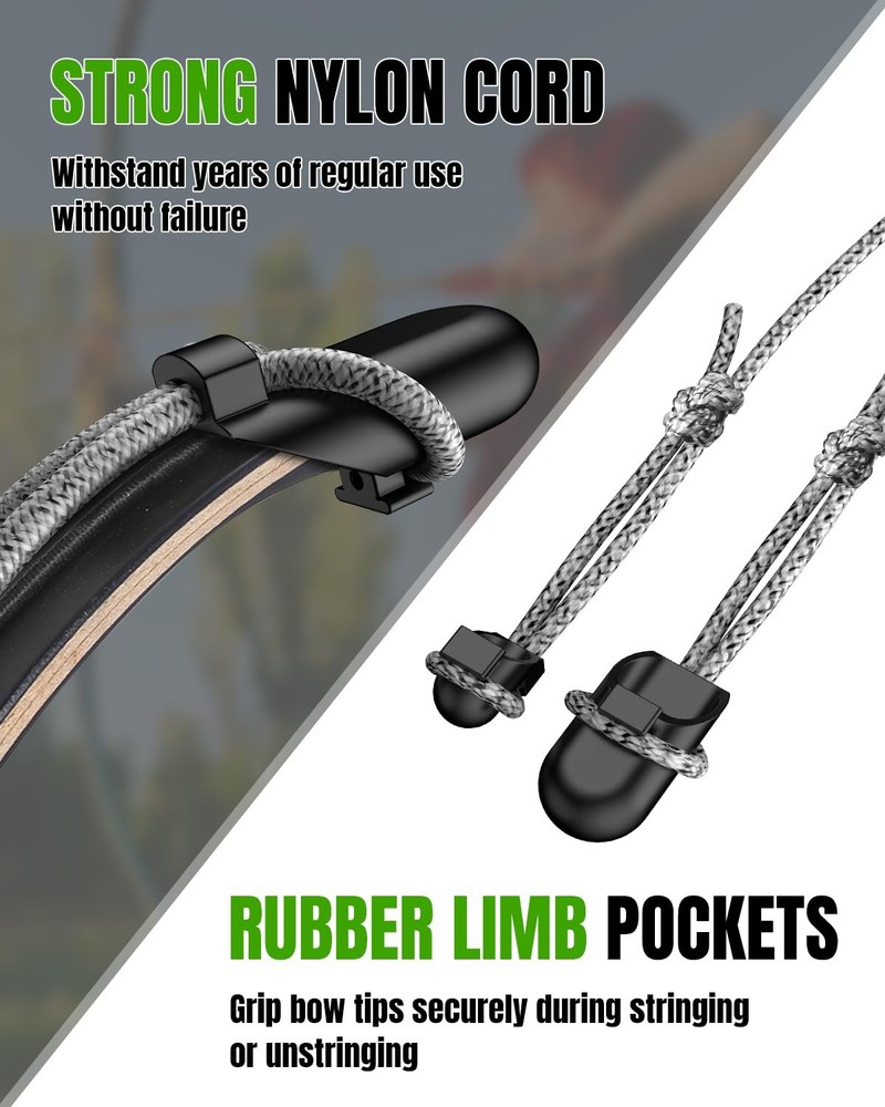 Pawfly Recurve Bow Stringer Tool, Archery Tool with 6 feet, Grey