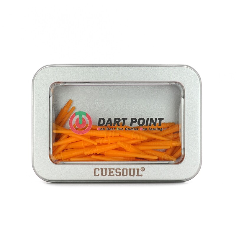 CUESOUL OTO Small Thread Plastic Dart Soft Tip Replacement 80 pcs with Dart Case