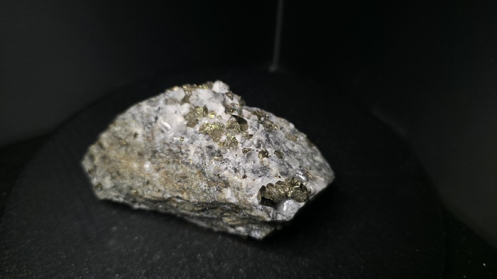 UV Reactive Pyrite On Calcite Specimen