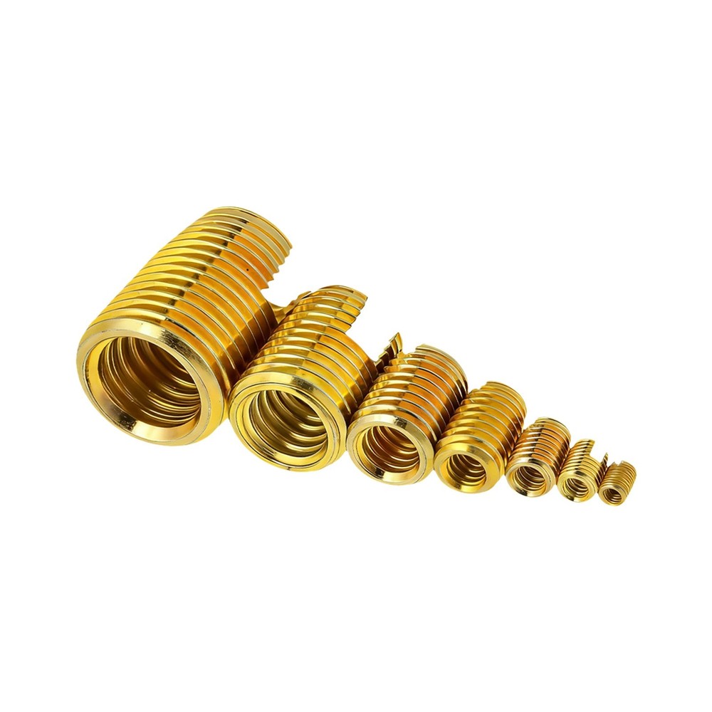 50Pcs Self Tapping Thread Inserts Set, Gold Thread Reinforce Repair Tool