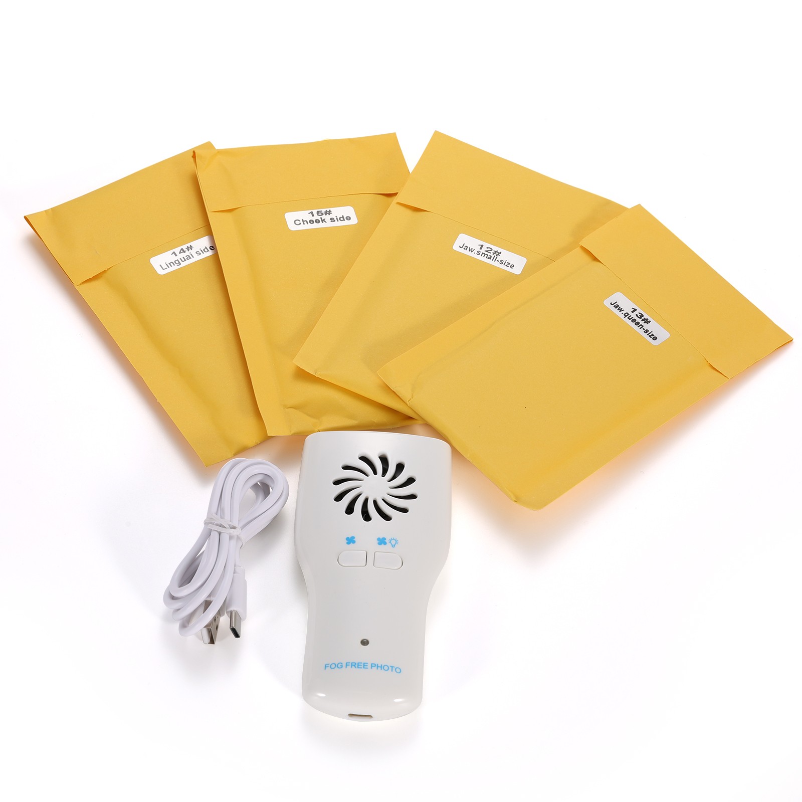 Dental Occlusal Mirror Fog Free LED Oral Intra Photo System 4 Mirrors Anti-Fog