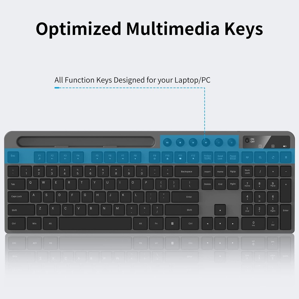 Wireless Keyboard and Mouse Combo 2.4G Ergonomic Wireless Computer Keyboard w...