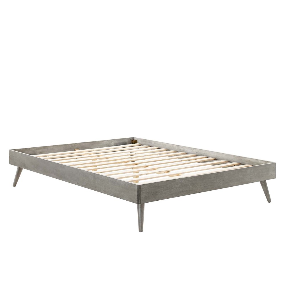 Modway Margo Wood Full Platform Bed Frame in Gray