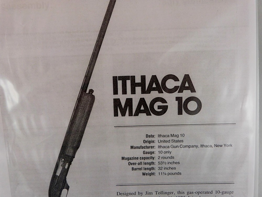 ITHICA MAG 10 SHOTGUN BREAK DOWN INSTRUCTION KIT