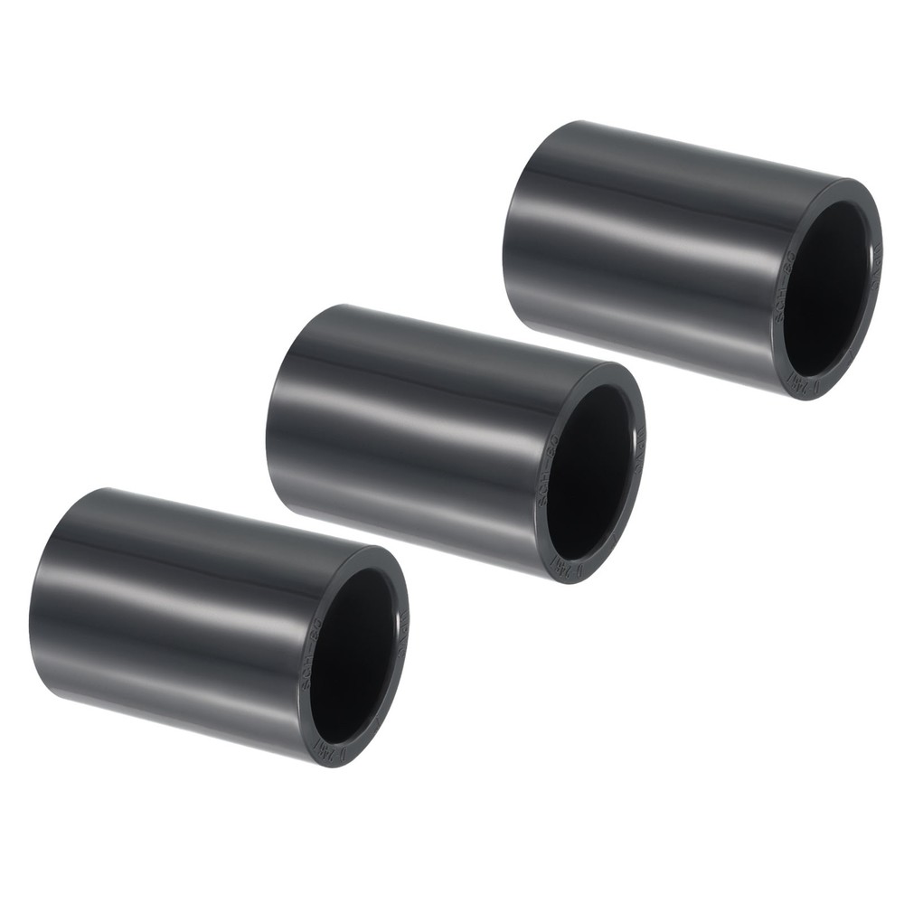 UPVC Pipe Fitting 1" Program Socket 80.3pcs Straight Joint Adapter, Grey