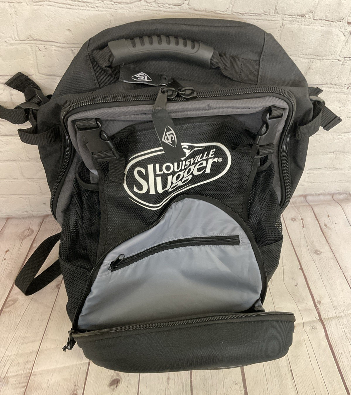 Louisville Slugger MV35140698 Athletic Baseball Backpack Black Grey OS