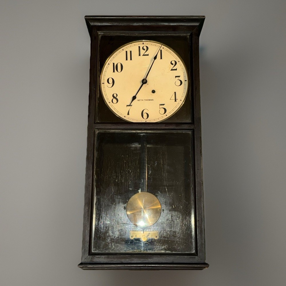 Antique Seth Thomas Regulator Wall Clock