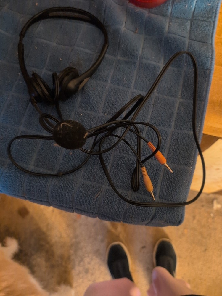 Vintage Black Computer Headset Unbranded With Mic