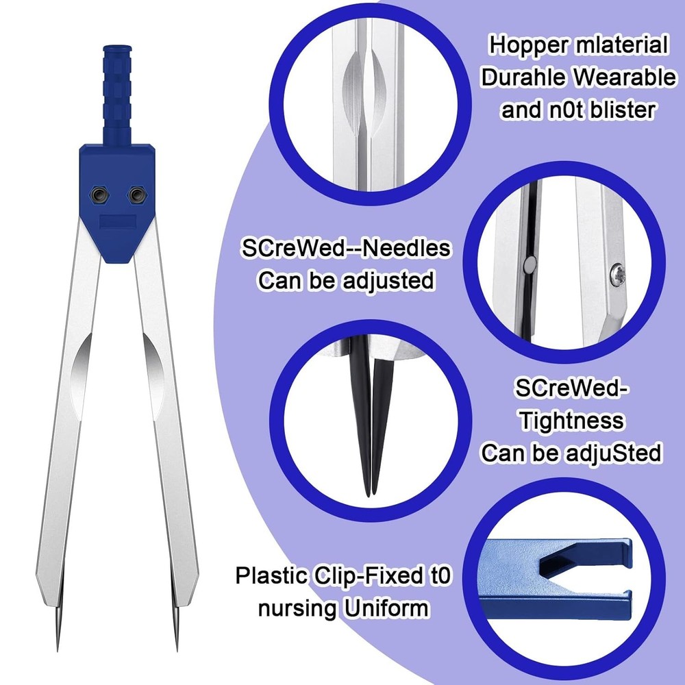 EKG Caliper ECG Calipers Measuring Tool with Ruler Electrocardiogram Drafting...