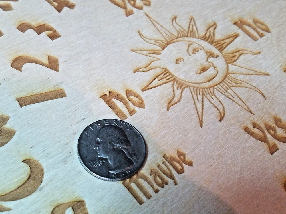8" Sun & Moon Pendulum Board on Birch Wood