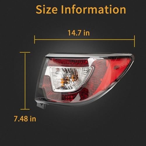 Tail Light Assembly Compatible With 2013-2017 Chevy Right Passenger Side