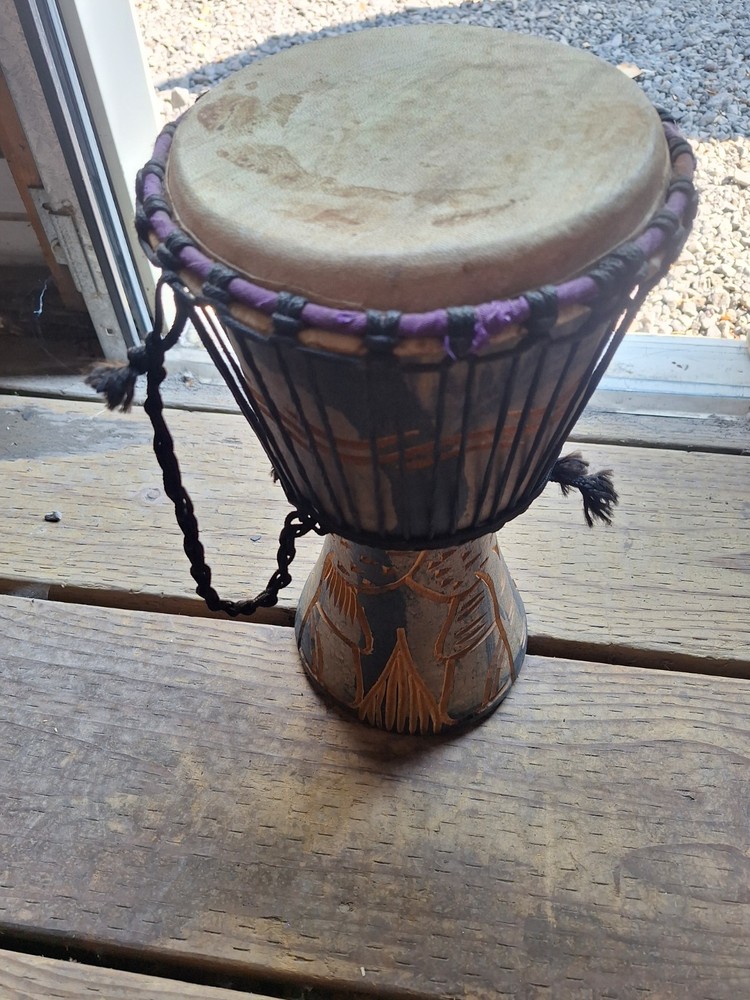 hand carved Djembe drum african