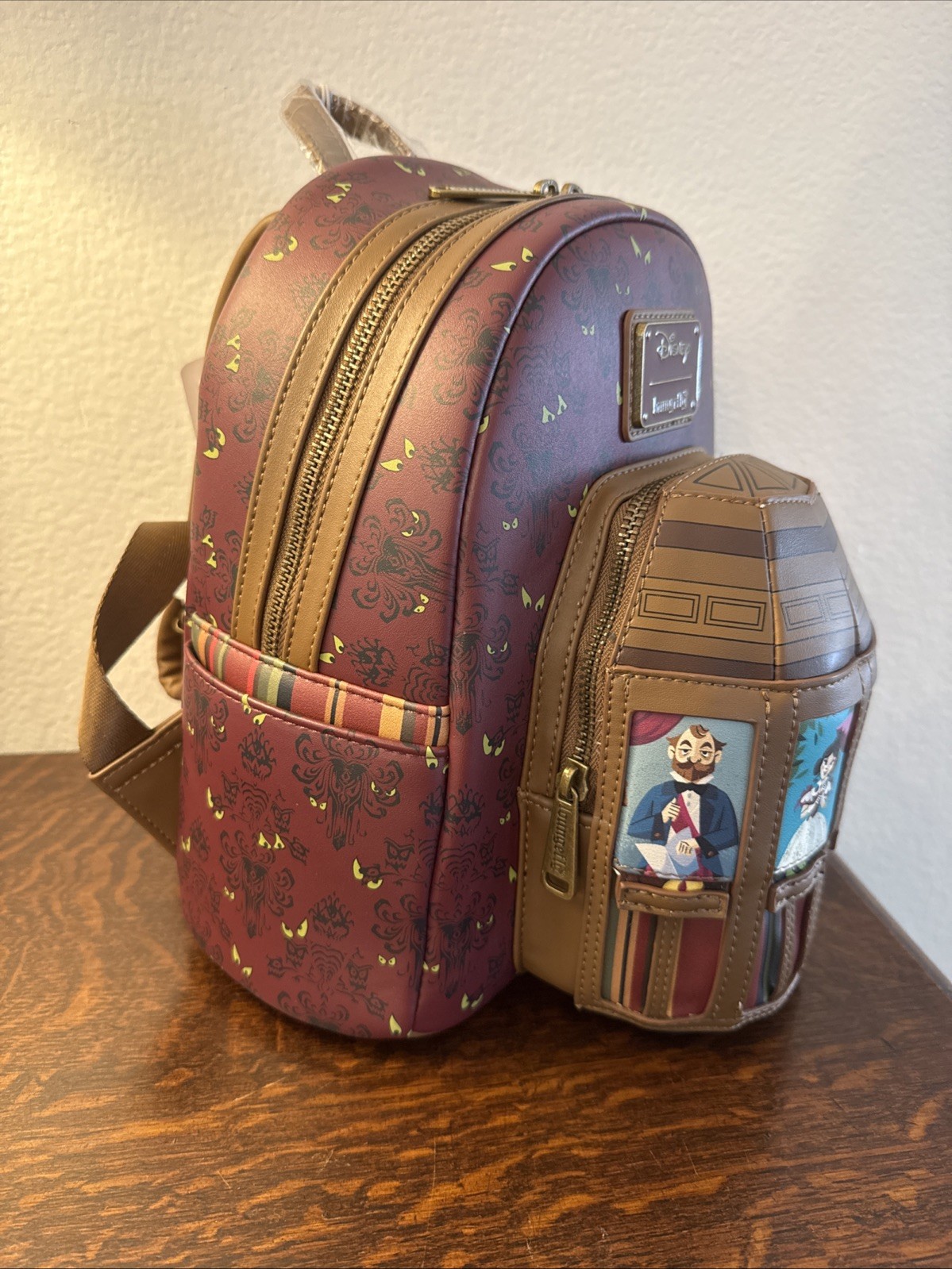 Loungefly Disney Haunted Mansion Stretching Room Moving Portraits Backpack NWT