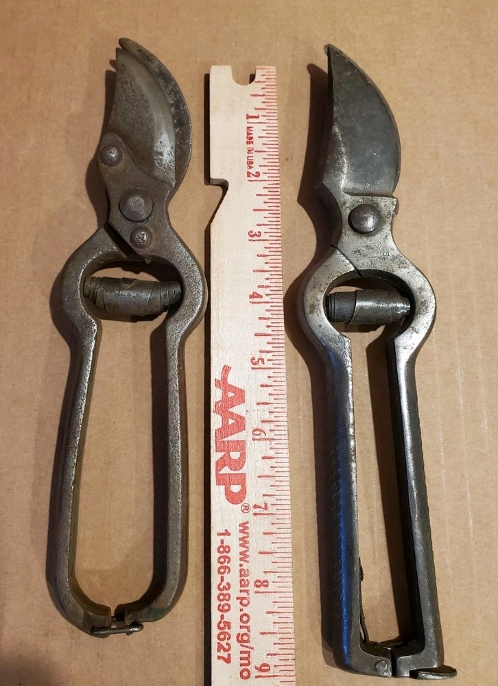 2 Vintage Hand Pruning Shears,Eclipse,Other,Old Garden Tools