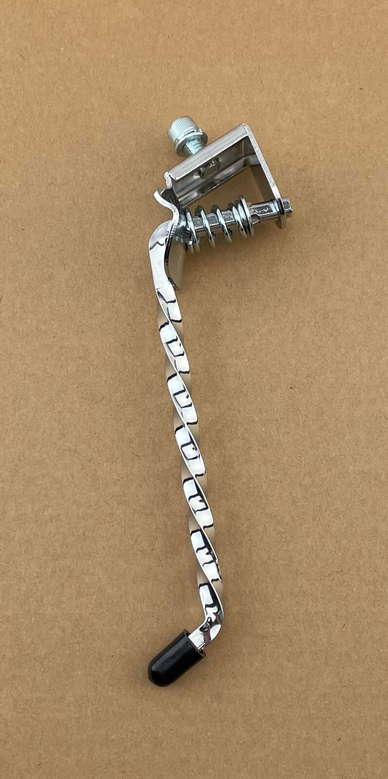 7-1/2 LONG UNIVERSAL VINTAGE LOWRIDER SQUARE TWISTED KICKSTAND IN CHROME.