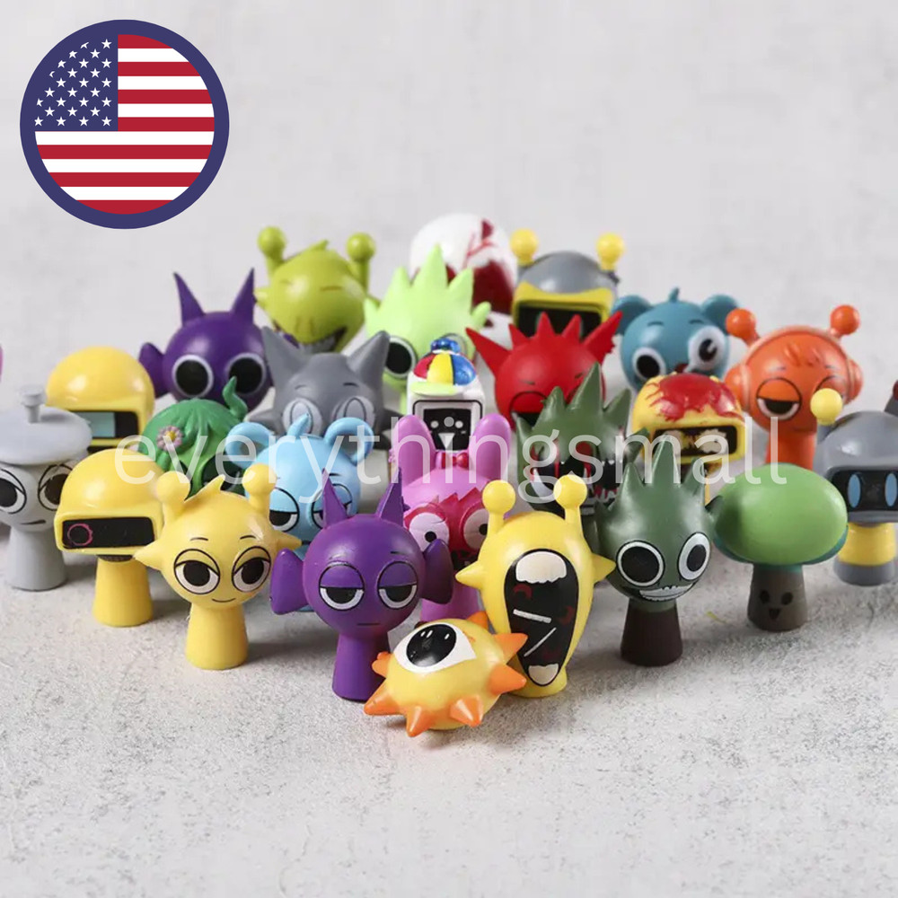 12/24/48pcs Sprunki Action Figures Model Toy Birthday Gift Figurine Set