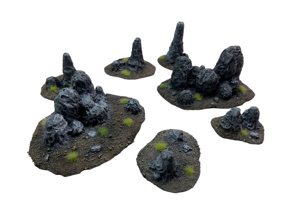 Warhammer Wargames / Battlefield Tabletop Rocks Terrain
