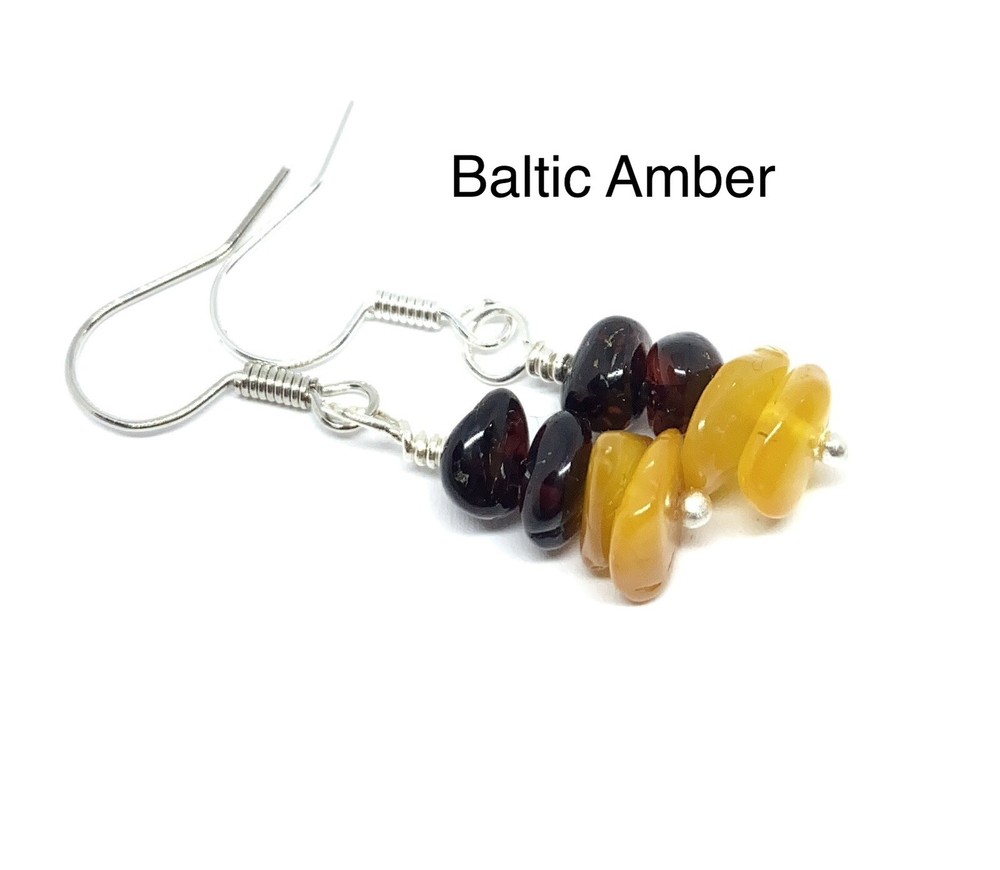 Genuine/Authentic Baltic Amber  Handmade Earrings - BEAUTIFUL