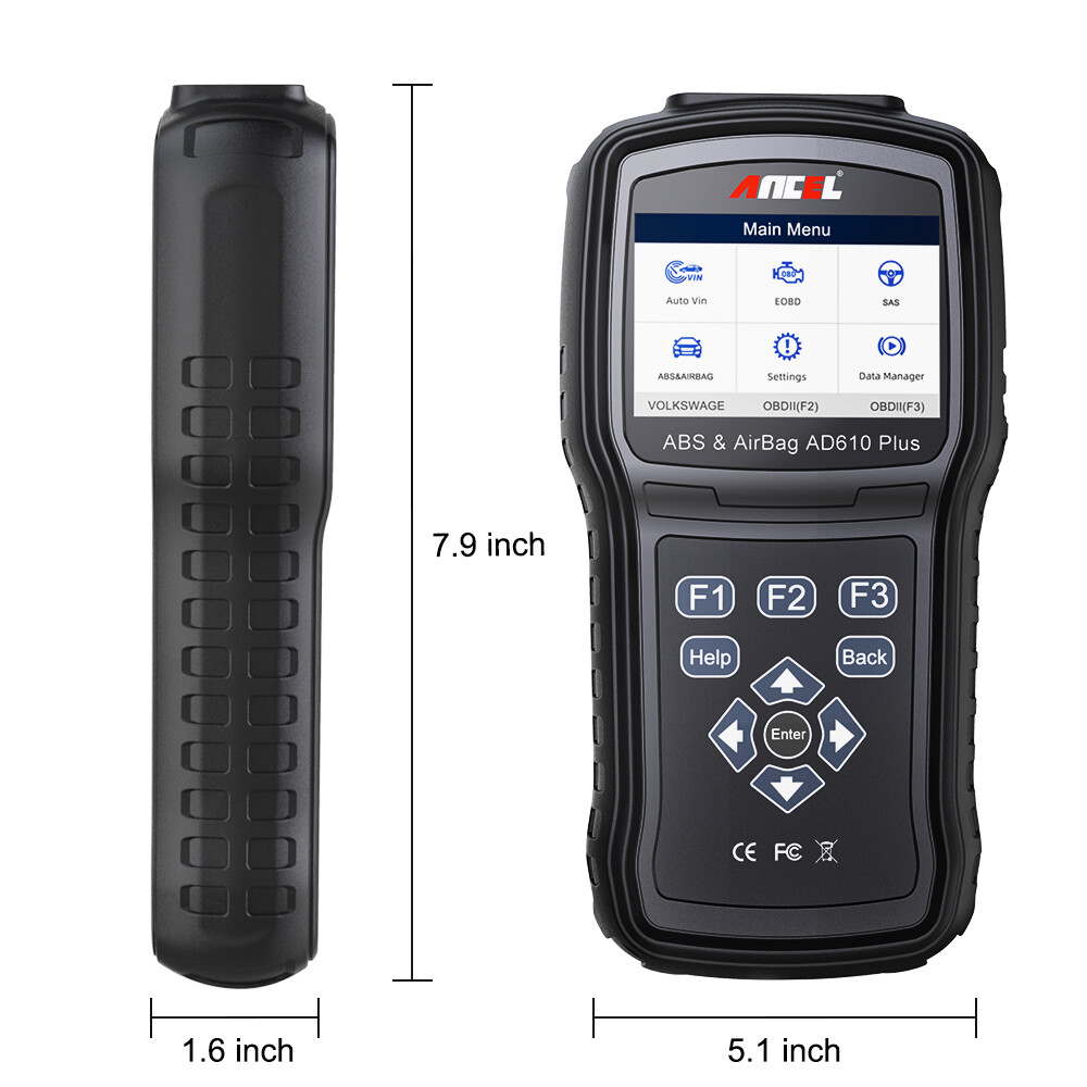 ANCEL AD610 PLUS ABS Bleeding SRS SAS OBD2 Code Reader Scanner Diagnostic Tool