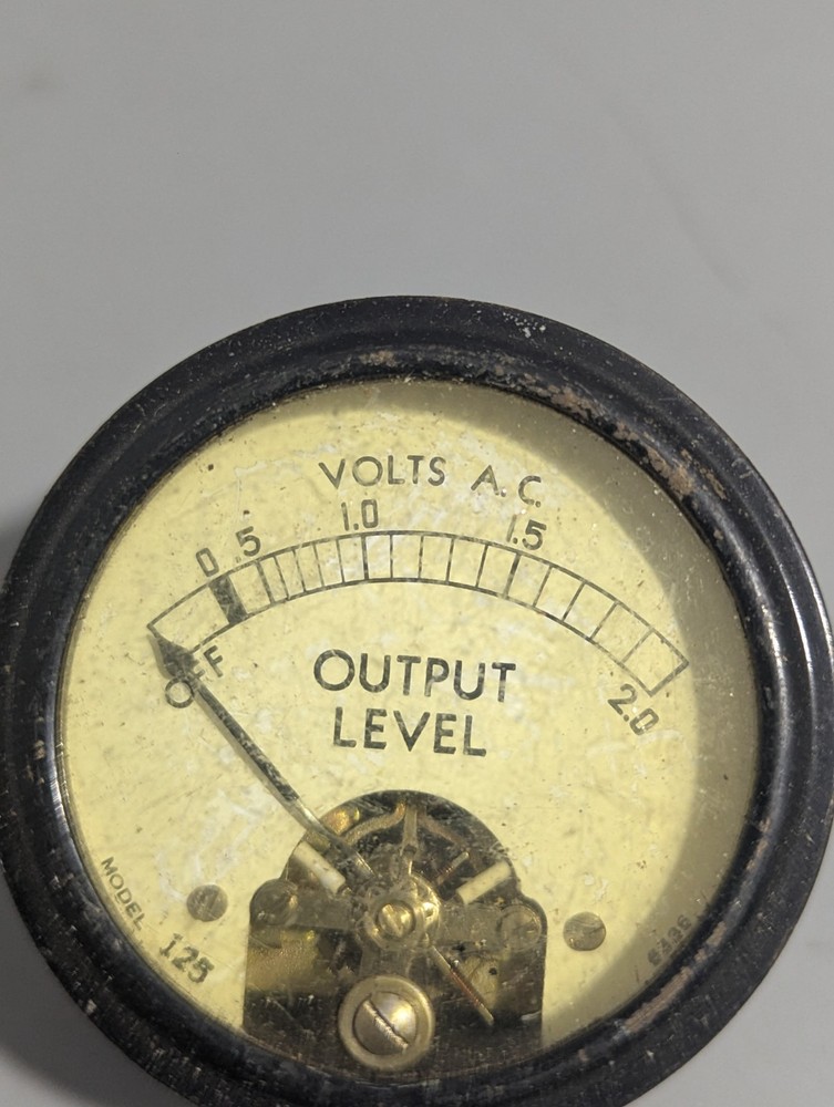 Weston Panel Meter Model 125 Output Level, Volts