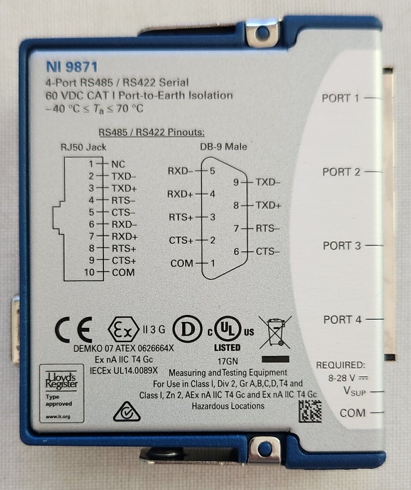 Used National Instruments NI-9871 Serial Interface Module