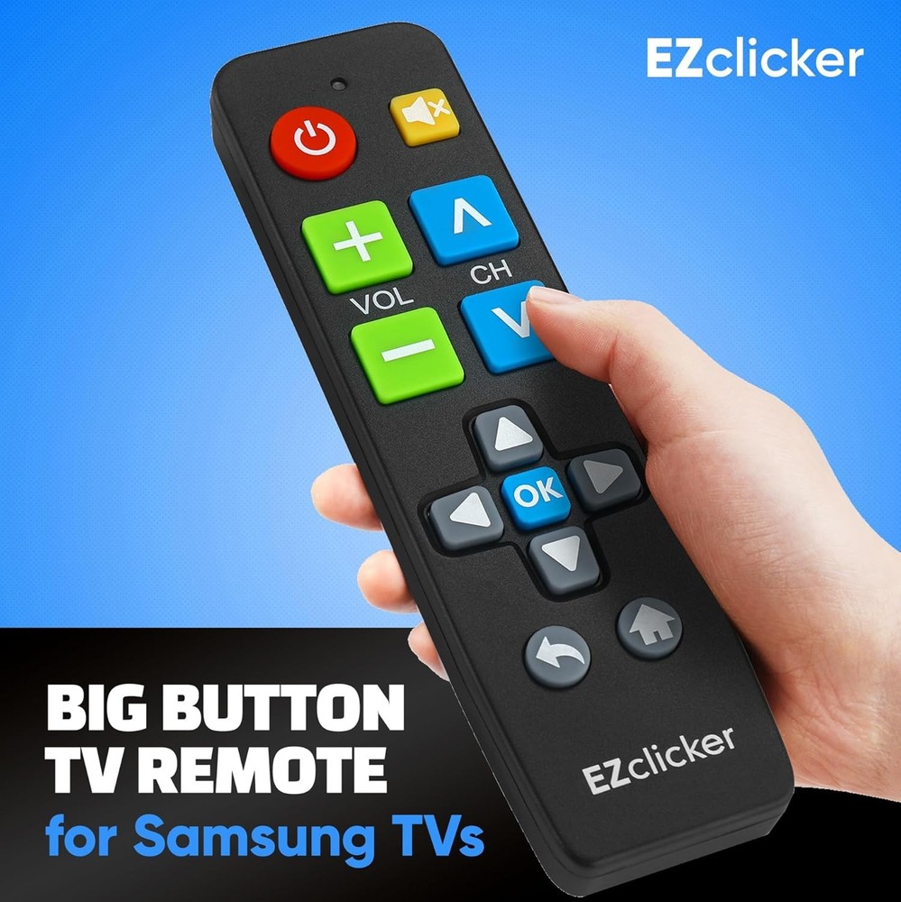 Samsung TV Remote | Big Button Control for All ONLY Black