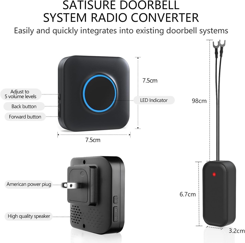 Blink Video Doorbell Chime Extender – 656ft Coverage, 1 Extender & Receiver Set