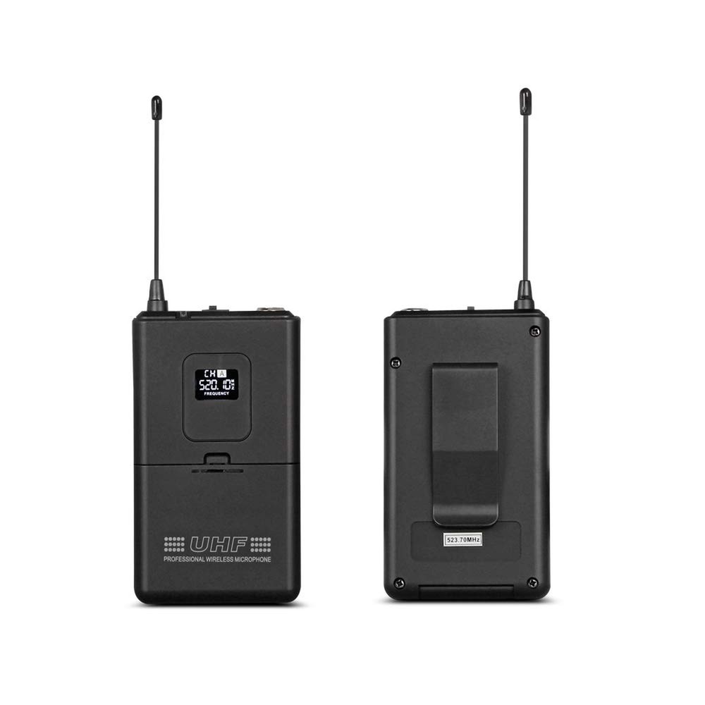 Wireless Microphone System UHF 3 Handheld Mic Headset Lavalier Bodypack 3 Lap...