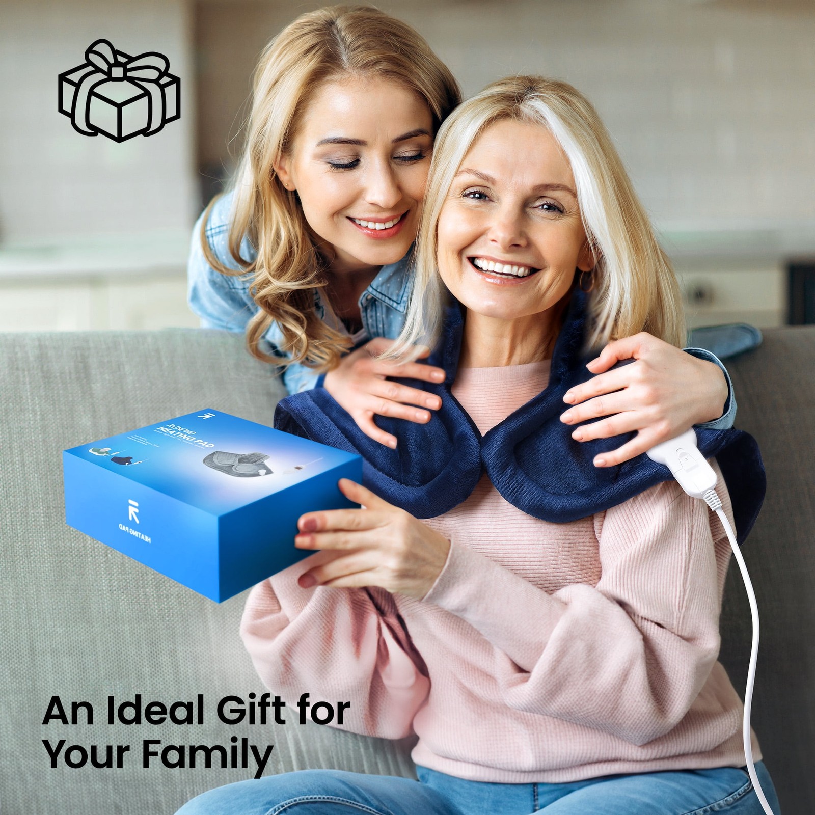 RENPHO Extra Large Heating Pad for Shoulders Neck and Back FSA HSA Eligible Blue