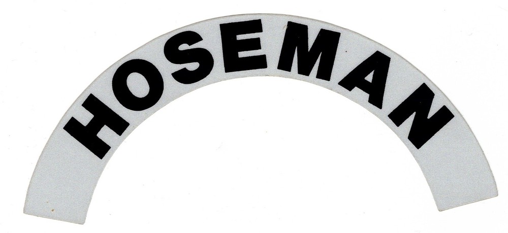 HOSEMAN -  REFLECTIVE FIRE HELMET CRESCENT DECALS - A PAIR