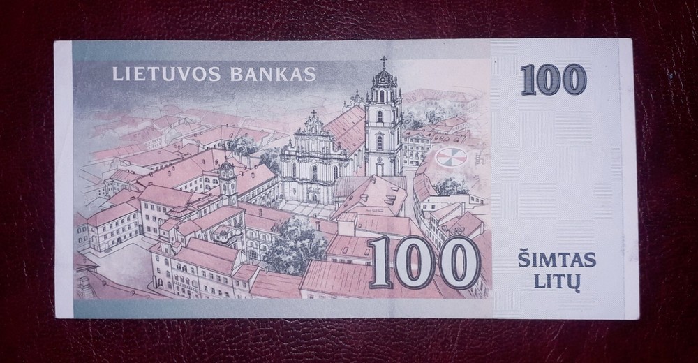 Lithuania 100 litu banknote, 2000year(normal condition)