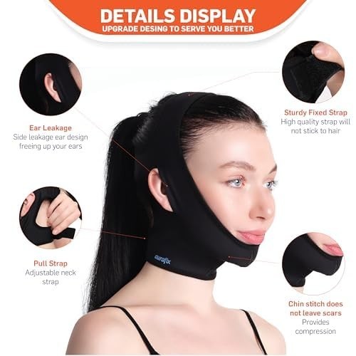Neck and Chin Compression Garment - Lightweight Fabric