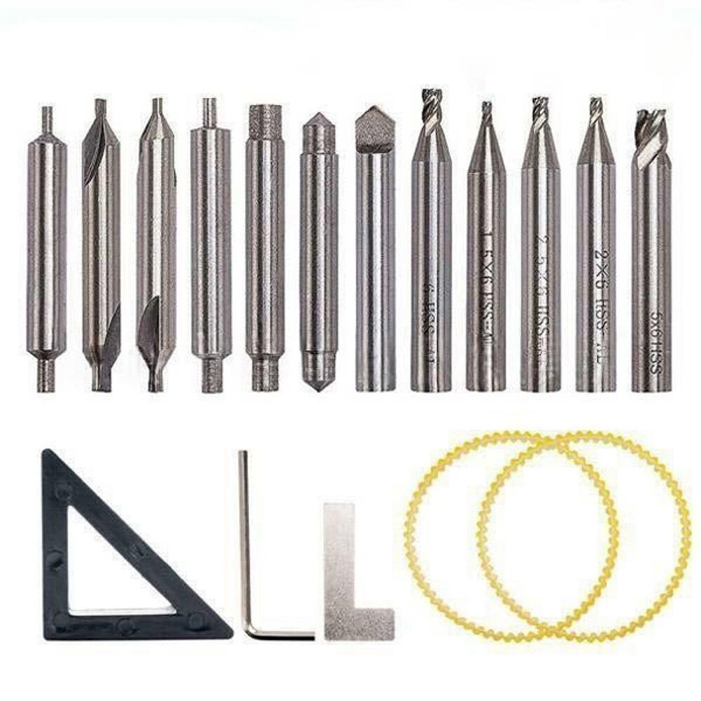 Drill Bits Set 17PCS For 368A 339C Locksmith Tool Vertical Key Machine Cutter
