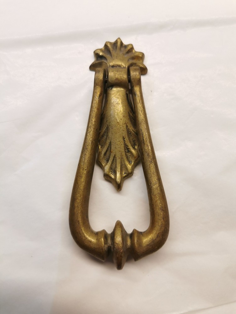 Vintage Solid Brass Art Nouveau Style Door Knocker - Small