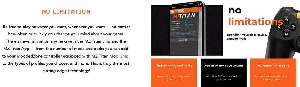 ModdedZone BLACK/BLACK Smart Rapid Fire Custom Modded Controller for PS5 FPS