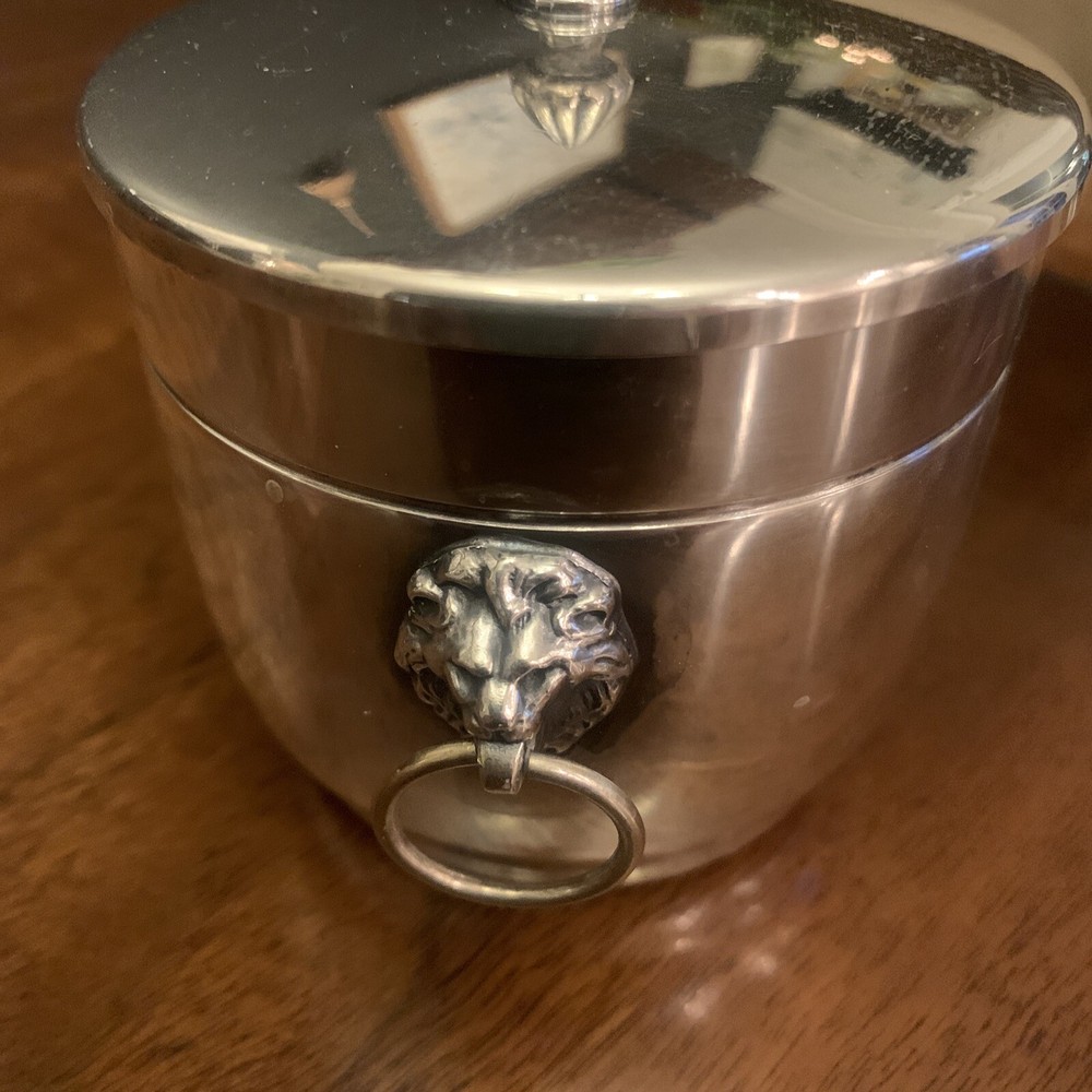 Antique EPO SilverPlate Small Covered Dish 3401 Lions Head Sides