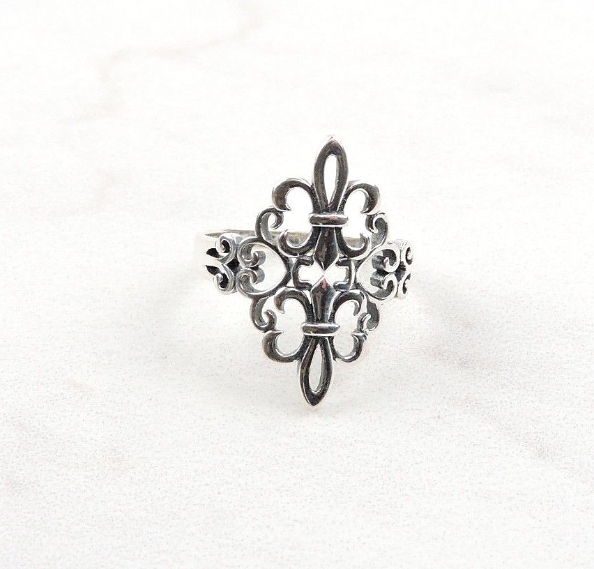 Sterling Silver Fleur-de-lis Ring - Free Gift Packaging