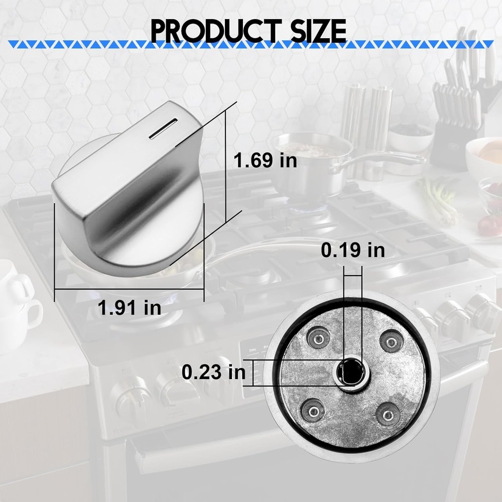 W11517331 for Whirlpool Electric Range Knobs Replace W10850027 W11117415 (4pcs)
