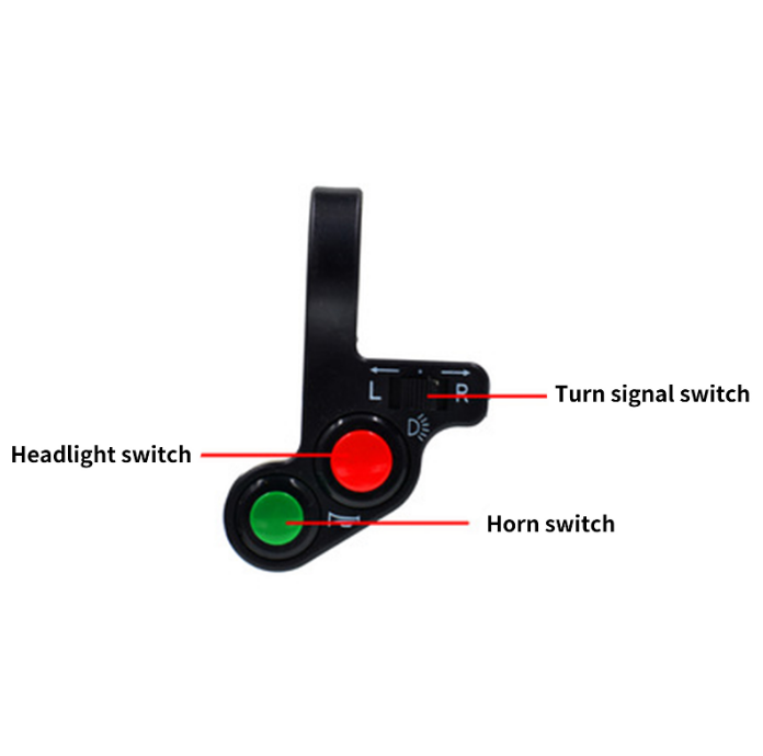 Motorcycle Handlebar Switch Headlight Horn Turn Signal Combination Switch Button