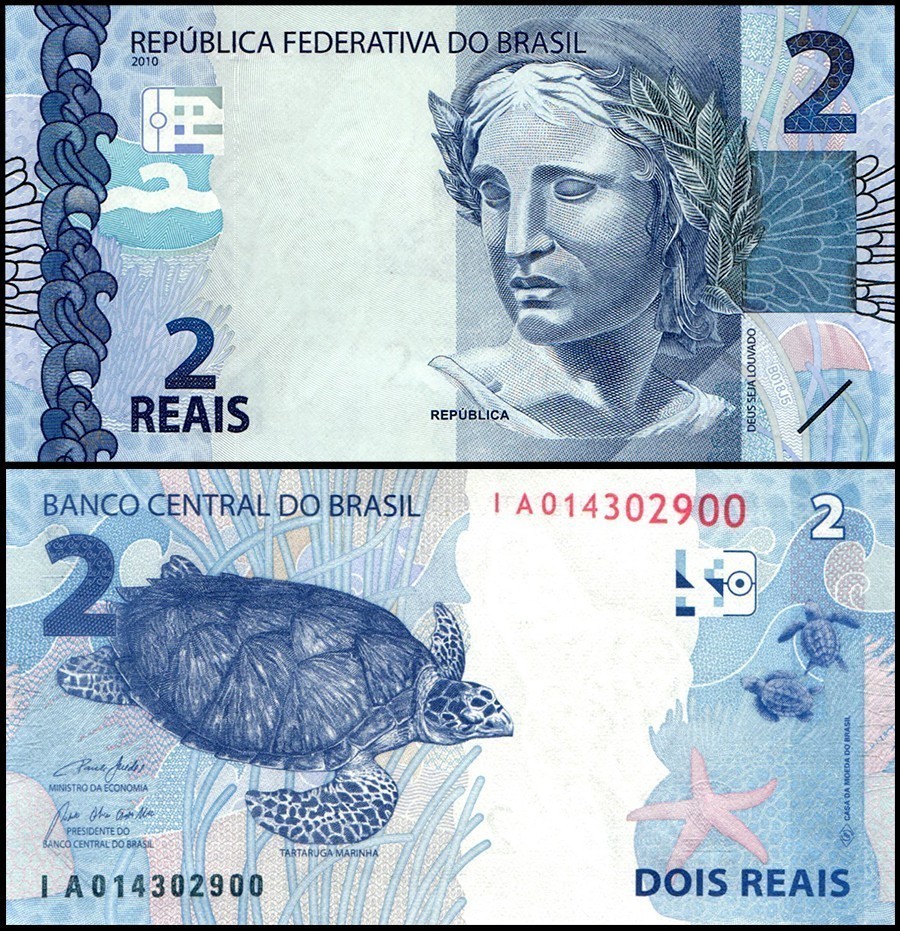 Brazil 2 Reais, 2010, P-252f, UNC