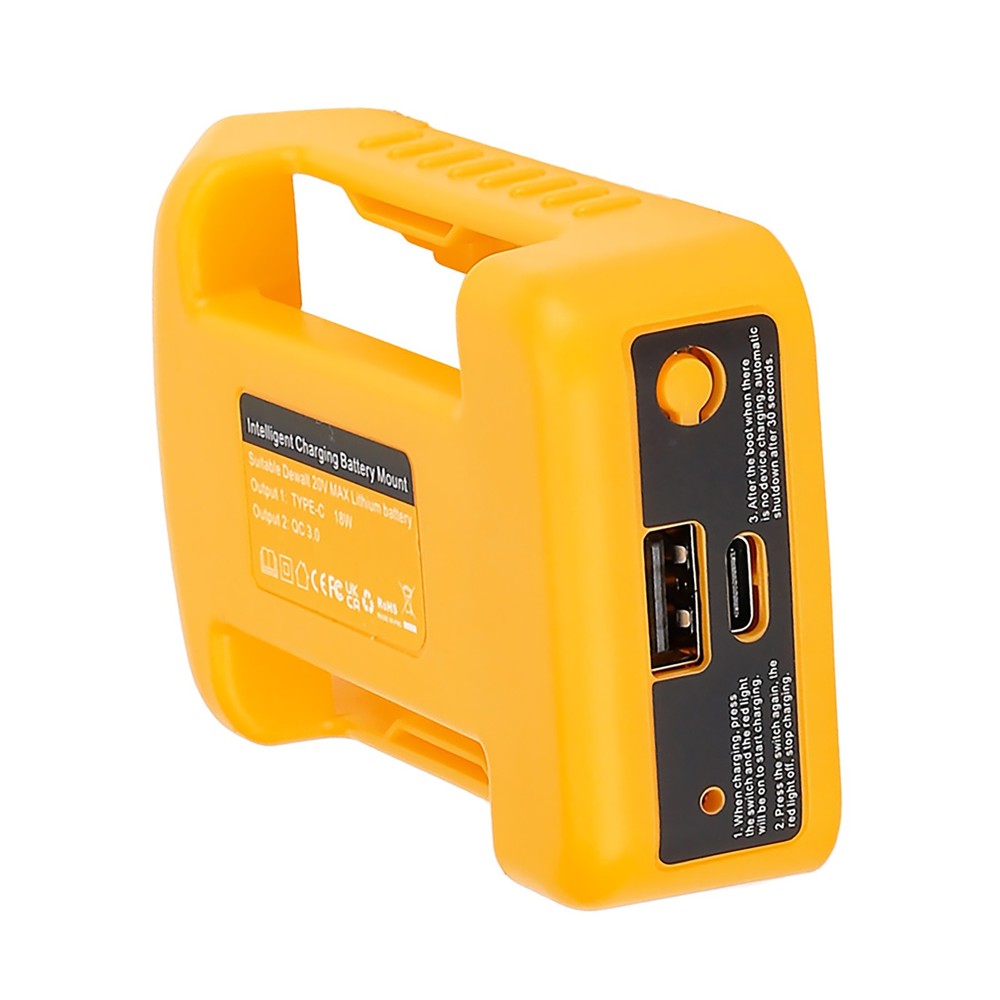 USB Type-C Battery Adapter For Dewalt 20V DCB200 DCB201 DCB203 DCB204 DCB207