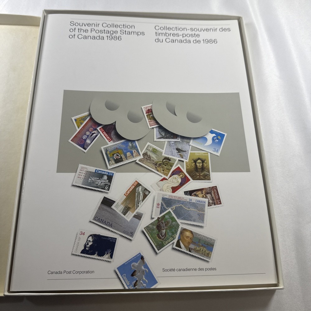 1986 Canada Post Yearbook Annual Official Stamp Issues - COMPLETE & MNH Set