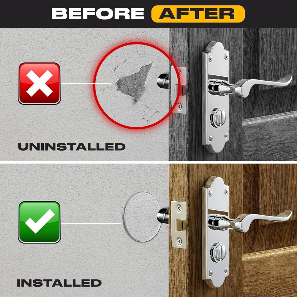 Strongest Door Stoppers for Wall 2" (8 Pack) - Self Medium 2 Pack), Clear