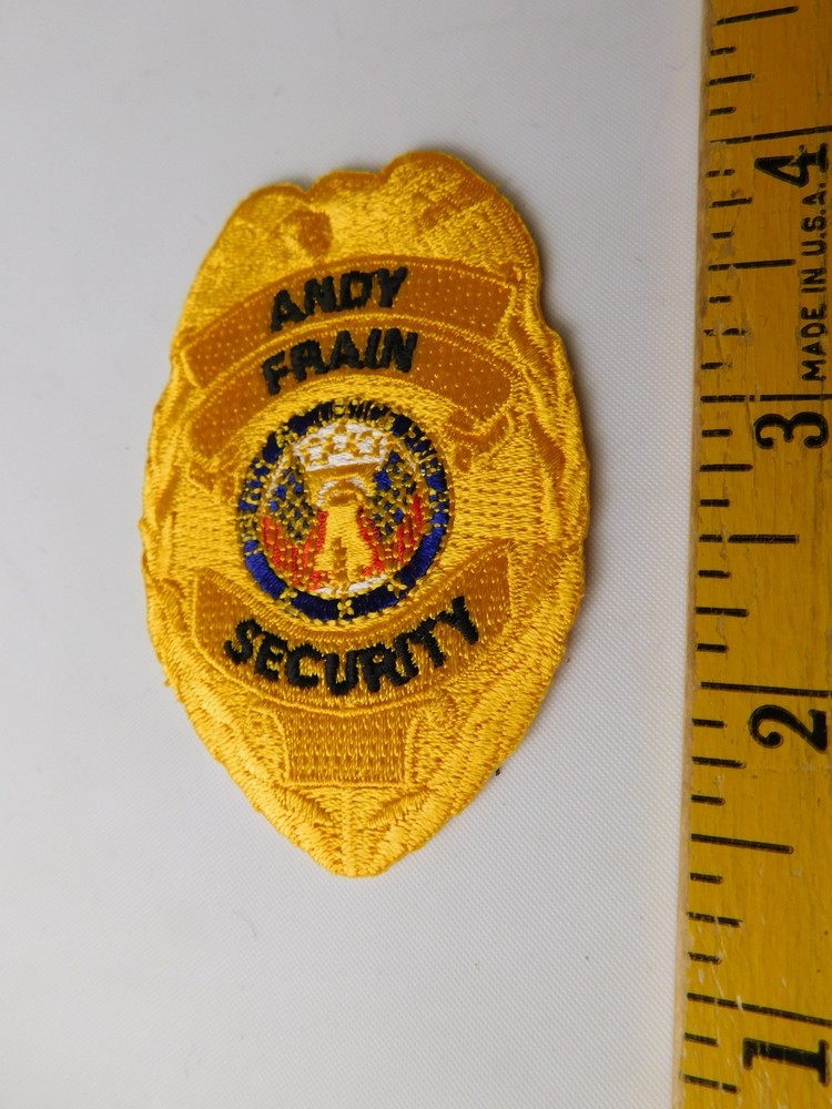 ANDY FRAIN SECURITY SERVICES VINTAGE PATCH GUARD SHOULDER CREST