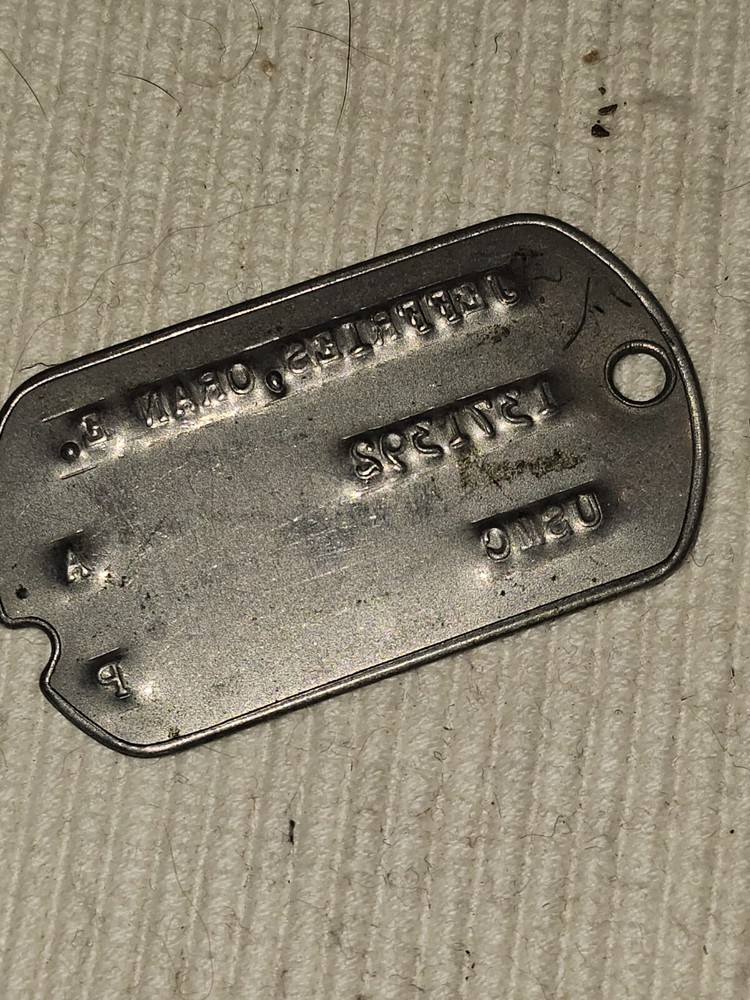 WWII USMC Marine Named Notched Dog Tag L@@K!!!